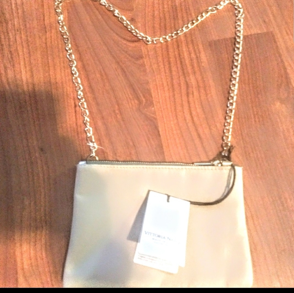 NWT Beige Leather Vittoria Napoli bag